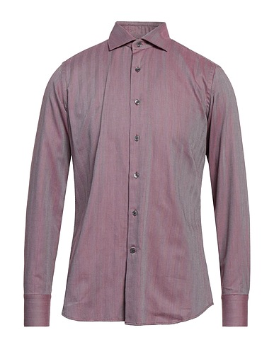 BAGUTTA Patterned shirt Plum 100% Cotton