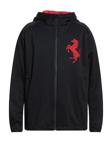 FERRARI Hooded sweatshirt Black 100% Recycled polyester