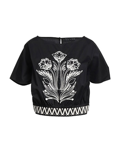 ICONA by KAOS Top Nero 100% Cotone