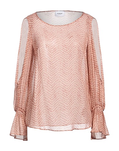 DONDUP Off-the-shoulder top Light brown 100% Viscose