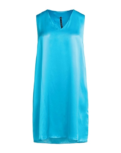 MANILA GRACE Short dress Azure 100% Silk