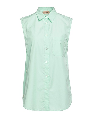 N°21 Solid colour shirts & blouses Light green 100% Cotton