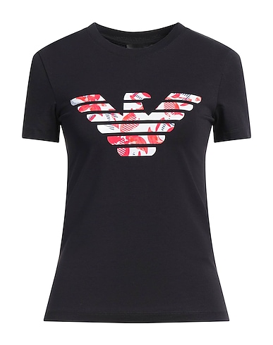 EMPORIO ARMANI T-shirt Midnight blue 94% Cotton, 6% Elastane