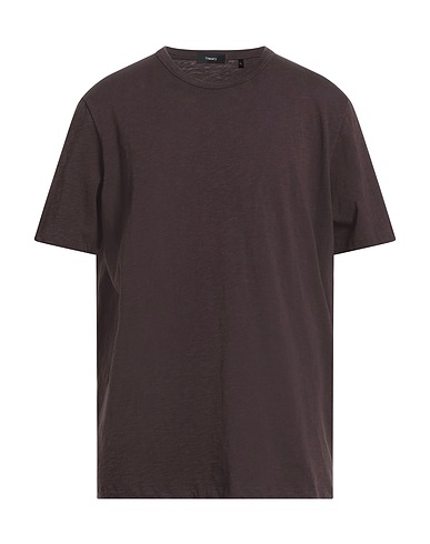 THEORY Basic T-shirt Chocolate brown 100% Cotton