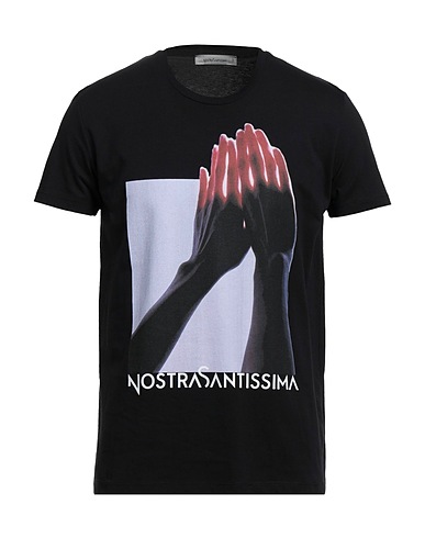 NOSTRASANTISSIMA T-shirt Noir 100% Coton