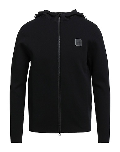 C.P. COMPANY Hooded sweatshirt Black 61% Polyamide, 37% Cotton, 2% Elastane