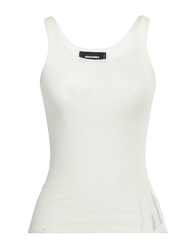 DSQUARED2 Tanktop Elfenbein 100% Baumwolle