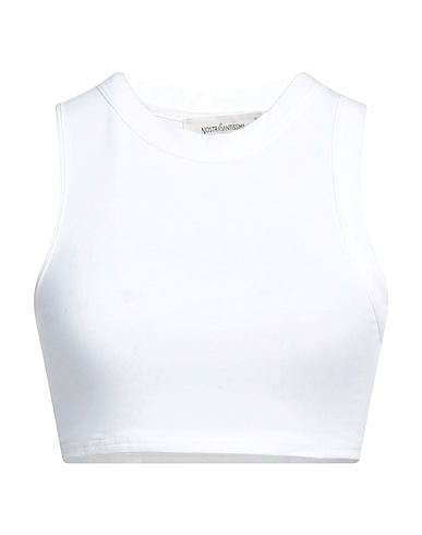 NOSTRASANTISSIMA Top White 94% Cotton, 6% Elastane
