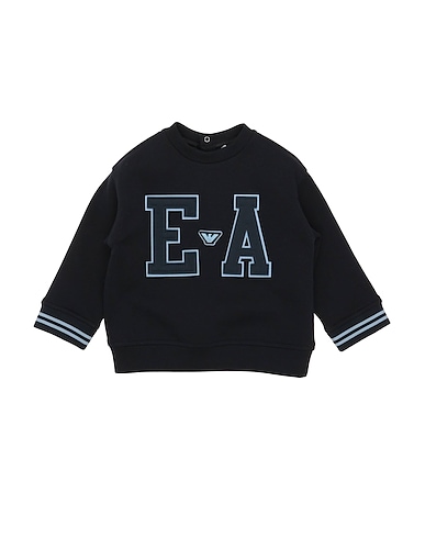 EMPORIO ARMANI Sweatshirt Midnight blue 76% Cotton, 18% Polyester, 6% Elastane, Polyamide