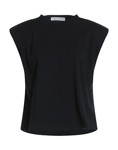 NOSTRASANTISSIMA T-shirt Black 94% Cotton, 6% Elastane
