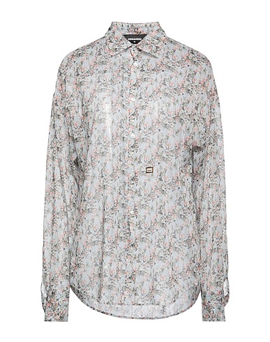 DSQUARED2 Floral shirts & blouses Sky blue 100% Polyester
