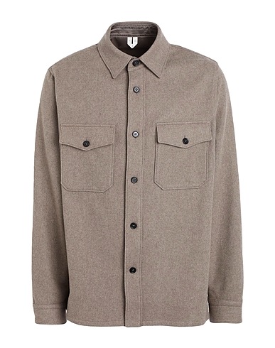 ARKET Camicia tinta unita Khaki 63% Lana, 33% Poliestere, 3% Altre Fibre, 1% Poliammide