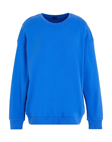 8 by YOOX Sweatshirt ORGANIC COTTON OVERSIZED CREWNECK SWEATSHIRT
 Azure 100% Organic cotton