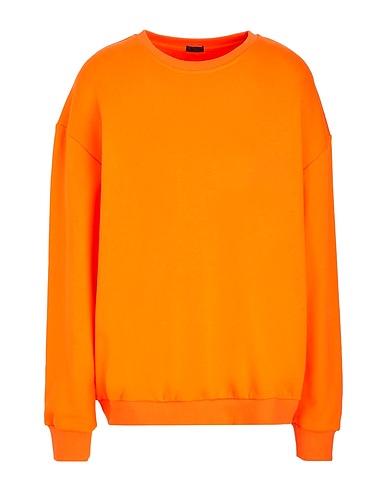 8 by YOOX Felpa ORGANIC COTTON OVERSIZED CREWNECK SWEATSHIRT
 Arancione 100% Cotone organico