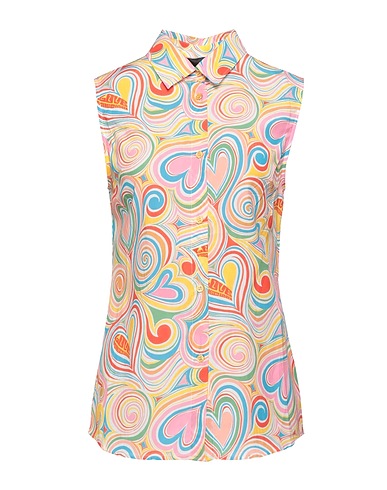 LOVE MOSCHINO Patterned shirts & blouses Pink 62% Cupro, 38% Cotton