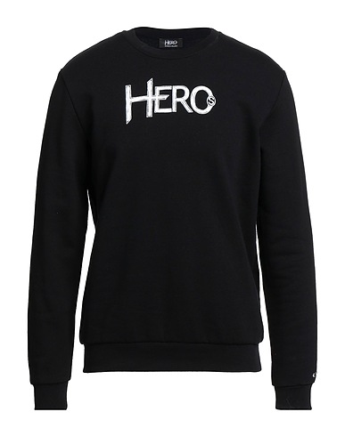 HEROS Sweatshirt Black 100% Cotton
