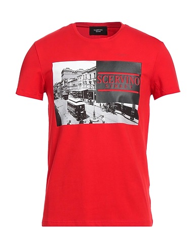 ERMANNO SCERVINO T-shirt Red 95% Cotton, 5% Elastane