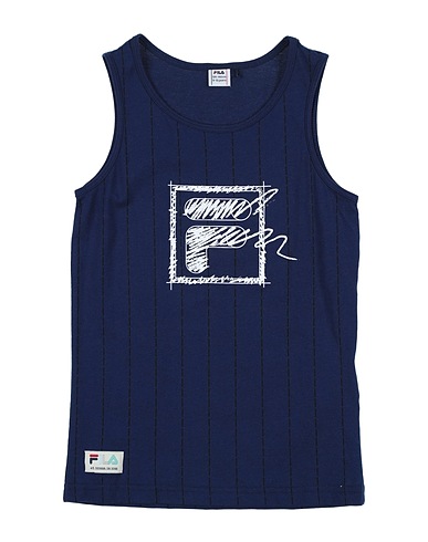 FILA T-shirt Navy blue 100% Cotton