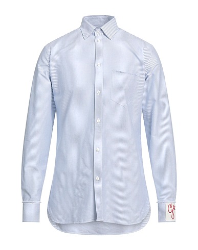 GOLDEN GOOSE Striped shirt Sky blue 100% Cotton