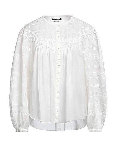 ISABEL MARANT レースシャツ＆ブラウス ホワイト コットン 70% / シルク 30%