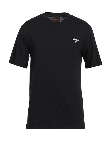 SELF MADE by GIANFRANCO VILLEGAS Basic T-Shirt Black 70% Cotton, 30% Polyester
