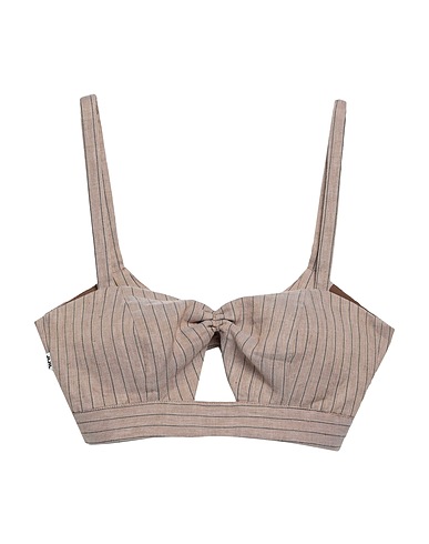 JIJIL Crop top Sabbia 50% Lino, 47% Cotone, 3% Acetato, Polibutilene