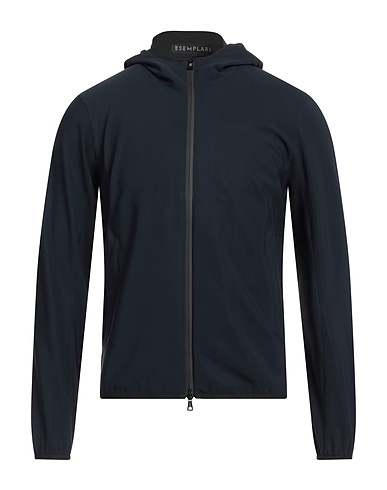 ESEMPLARE Hooded track jacket  Navy blue 73% Polyamide, 27% Elastane