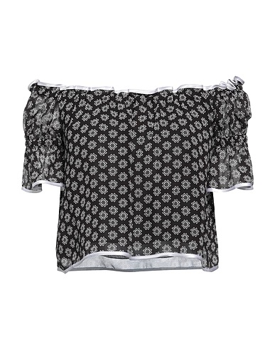 ALESSIA SANTI Off-the-shoulder top Black 100% Polyester