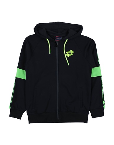 LOTTO Sweatshirt Black 80% Cotton, 20% Polyester