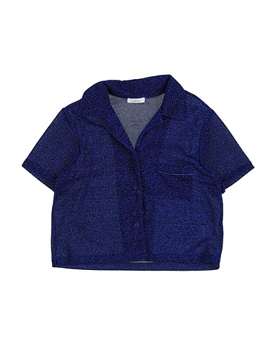OSÉREE Solid colour shirts & blouses Blue 64% Polyamide, 36% Metallic fiber
