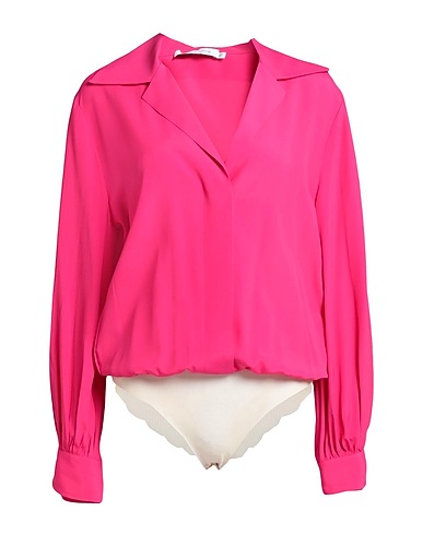 SIMONA CORSELLINI Patterned shirts & blouses Fuchsia 83% Acetate, 17% Silk, Polyamide, Elastane