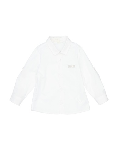 ALVIERO MARTINI 1a CLASSE Solid color shirt White 97% Cotton, 3% Elastane