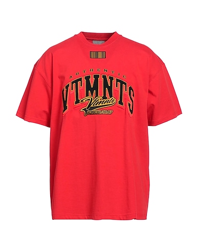 VETEMENTS T-shirt Red 100% Cotton, Elastane