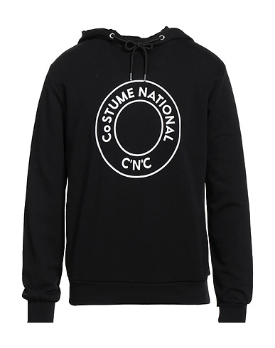C'N'C' COSTUME NATIONAL Hooded track jacket  Black 100% Cotton