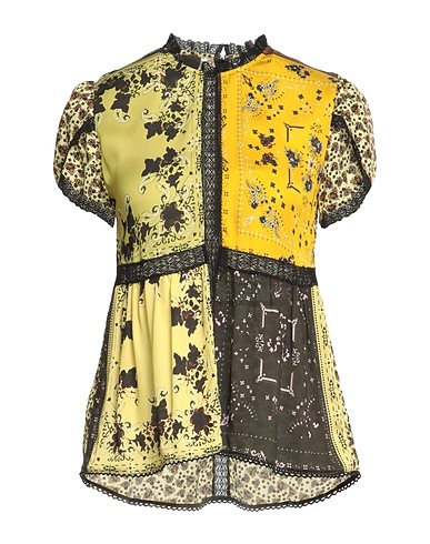 PINKO Top Yellow 100% Viscose, Cotton