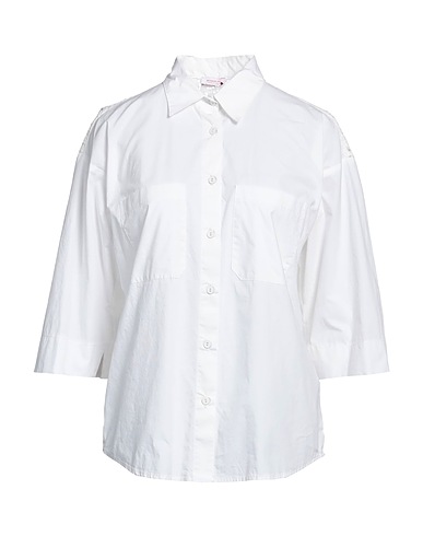ROSSOPURO Lace shirts & blouses White 42% Cotton, 33% Viscose, 24% Nylon, 1% Polyester