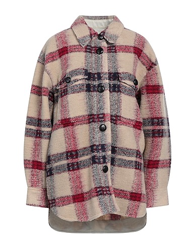 MARANT ÉTOILE Camicia a quadri Porpora 63% Lana, 33% Poliestere, 4% Altre Fibre, Fibre riciclate