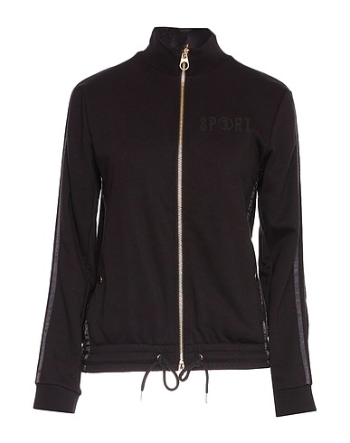 BIKKEMBERGS Sweatshirt Schwarz 57% Polyester, 43% Baumwolle