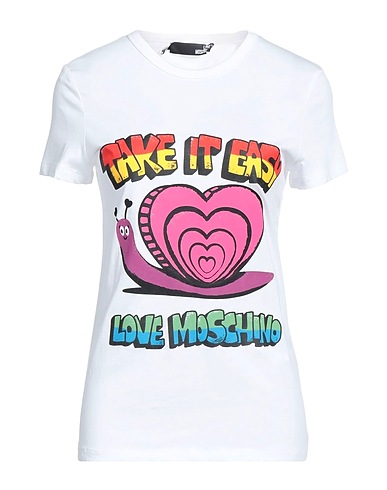 LOVE MOSCHINO T-shirt White 100% Cotton, Elastane