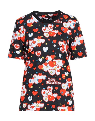 LOVE MOSCHINO T-shirt Black 100% Cotton, Elastane
