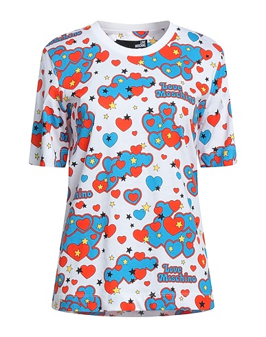 LOVE MOSCHINO T-shirt White 100% Cotton, Elastane