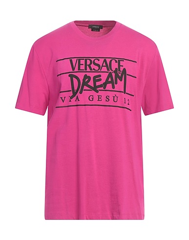 VERSACE T-shirt Magenta 100% Cotton