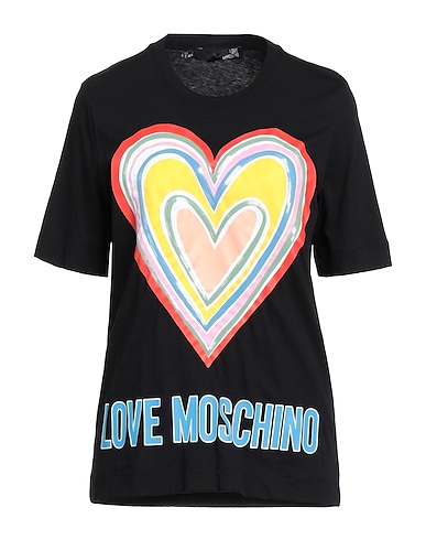LOVE MOSCHINO T-shirt Black 100% Cotton, Elastane