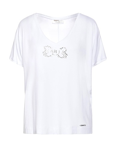 EAN 13 T-shirt Bianco 95% Viscosa, 5% Elastan
