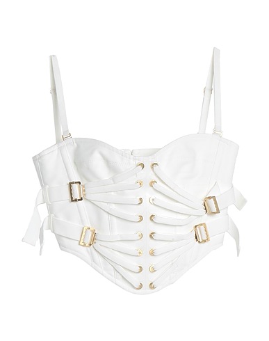 DION LEE Top BIANCO 67% Cotton, 29% Polyester, 4% Elastane