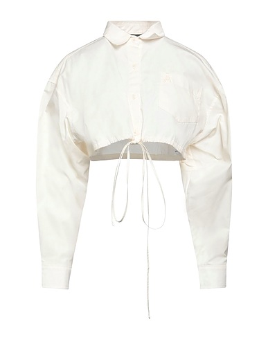 ANDREĀDAMO Solid color shirts & blouses Ivory 100% Cotton