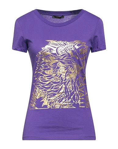 CAVALLI CLASS T-Shirt Violett 100% Baumwolle