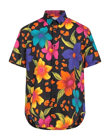 SAINT LAURENT Patterned shirt Black 100% Cotton