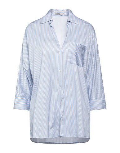 CIRCOLO 1901 Striped shirt Sky blue 100% Cotton