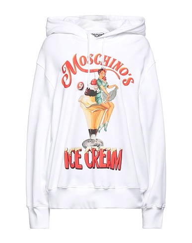 MOSCHINO Hoodie Weiß 100% Organische Baumwolle